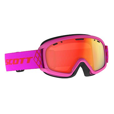Превью Горнолыжная маска уменьшенного размера Маска горнолыжная SCOTT Junior Witty Hight Viz Pink/Red Chrome (271826-6634312)